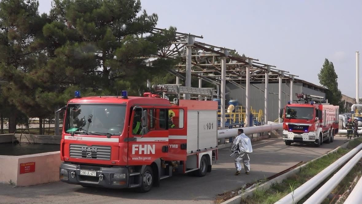 MFA Conducts Fire and Tactical Exercise at SOCAR’s Heydar Aliyev Oil Refinery Plant – VIDEO