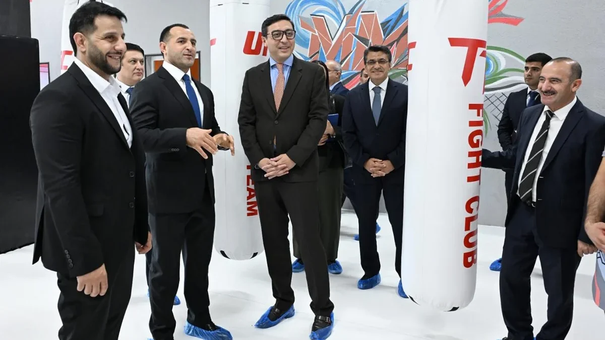 Farid Gayibov attended the opening of a new sports hall