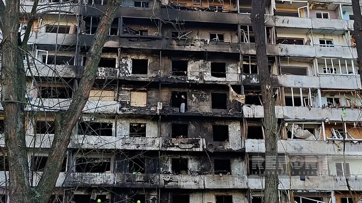 Azerbaijani family’s apartment damaged during air raid on Kyiv